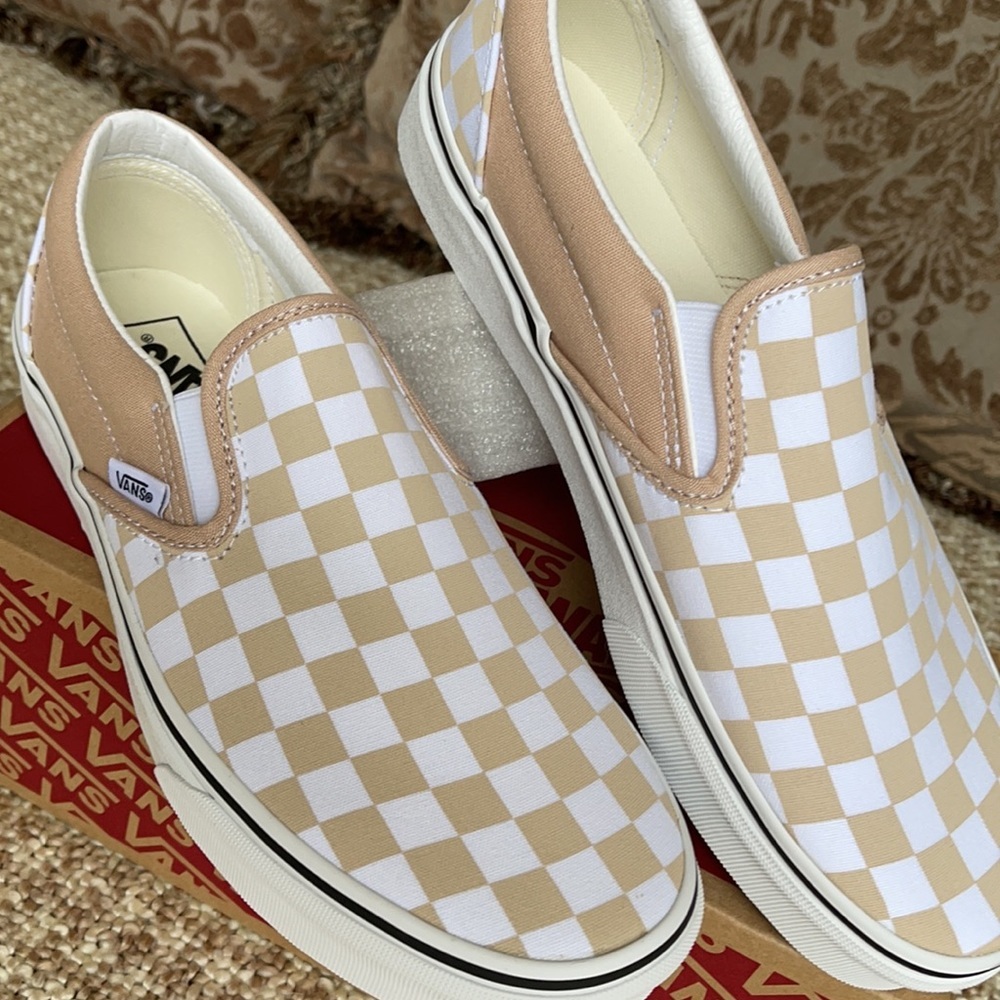 Vans Classic Slip On Checkerboard Frappe/Trwht WMN - Picture 9 of 16